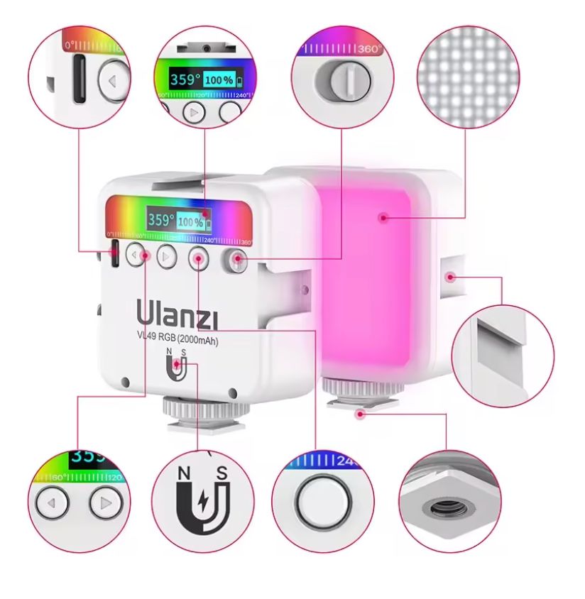 Luz LED Ulanzi VL49 RGB (Blanco)