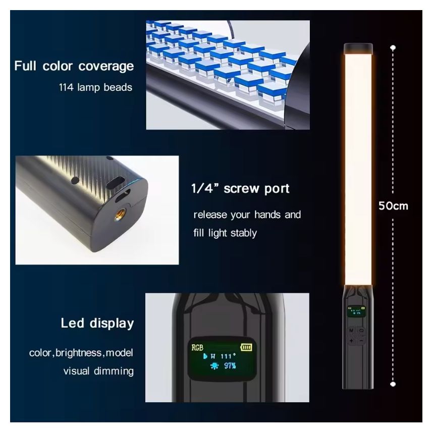 Luz LED Barra 50cm NEW RGB